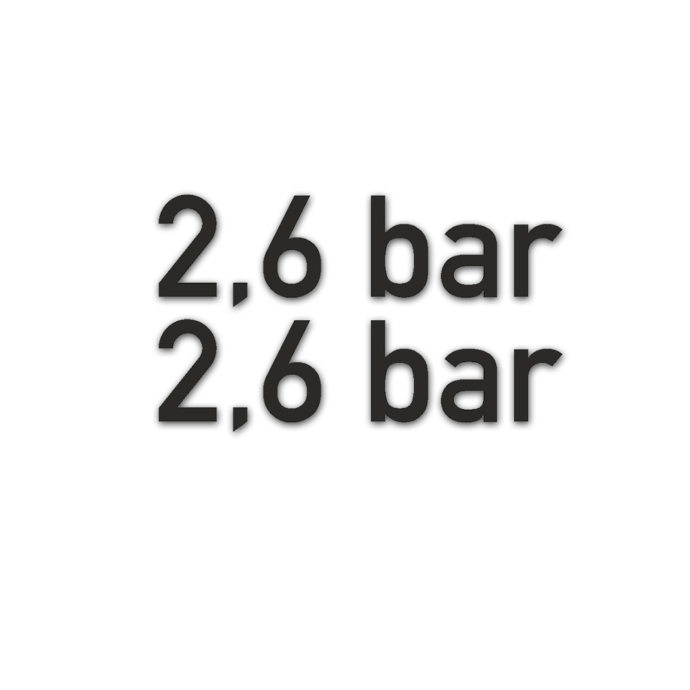 2,6 bar Reifendruck Aufkleber Sticker  Set Druck 2x 1,5x5cm#A5307