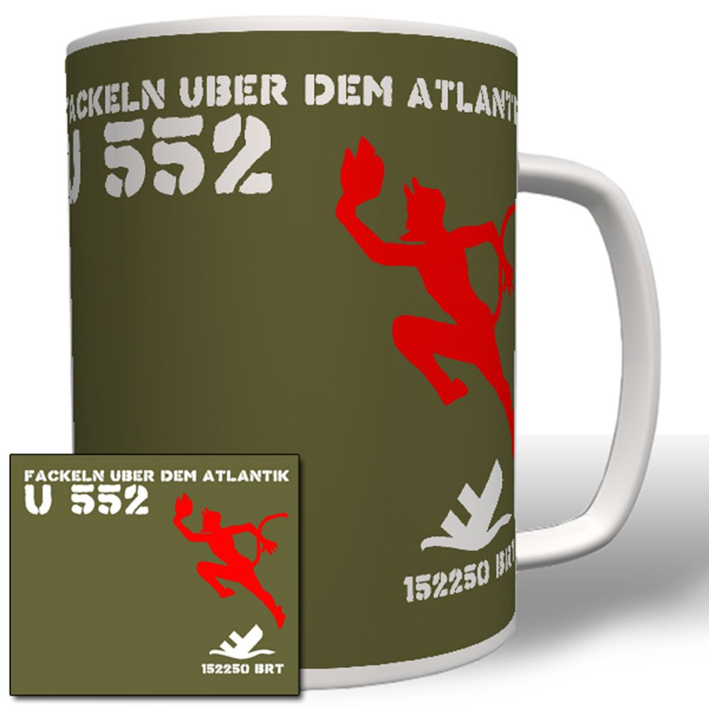 U Boot U552 Fackeln Atlantik Wk Marine Brutto Register Tonnen Tasse # 16596
