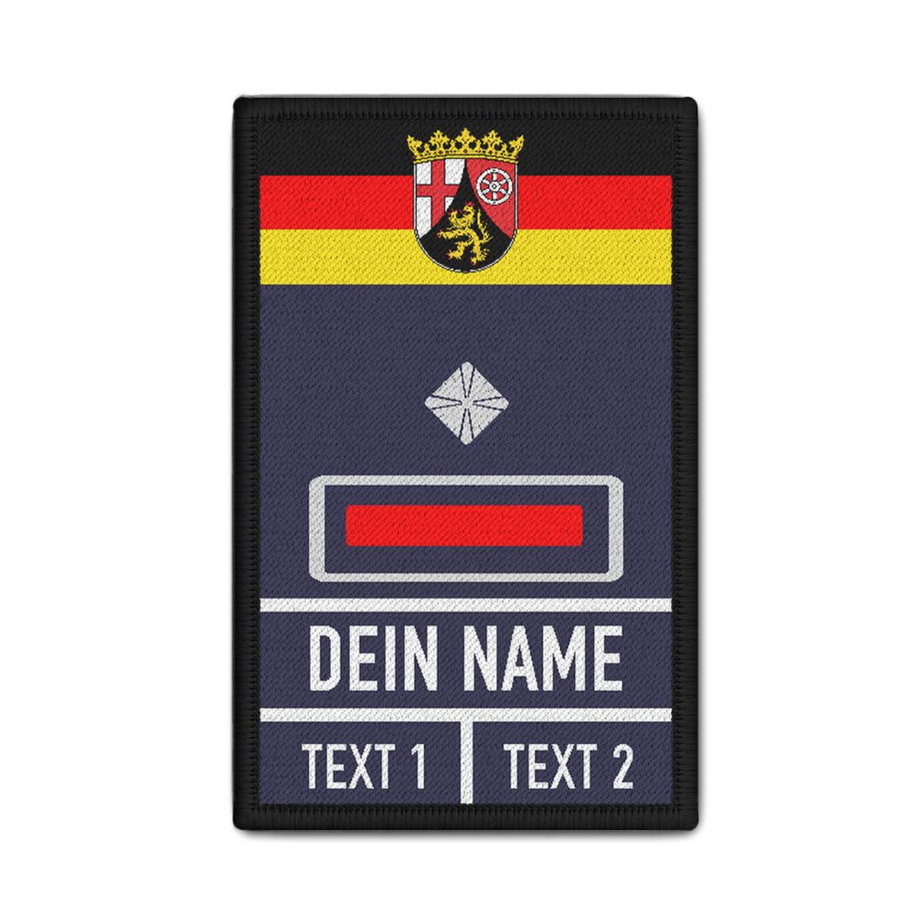 Rank Patch Feuerwehr Brandmeister   RPL Dienstgrad Freiwillige Dein Name  #37619