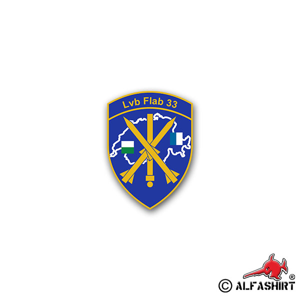 Sticker Lehrverband Antiaircraft 33 LVb Flab in Stans 5x7cm # A2242