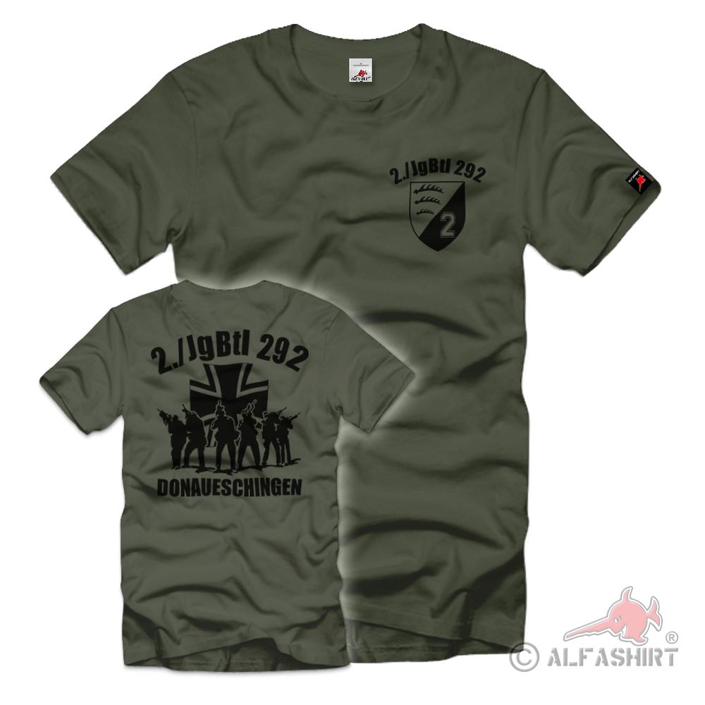 2 JgBtl 292 Donaueschingen Jäger-Bataillon Kompanie Wappen - T Shirt #38743