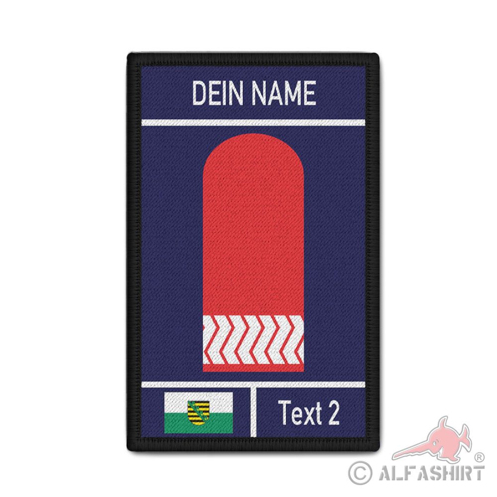 Rank Patch personalisiert Feuerwehrmann Feuerwehrfrau Freiwillige #42534