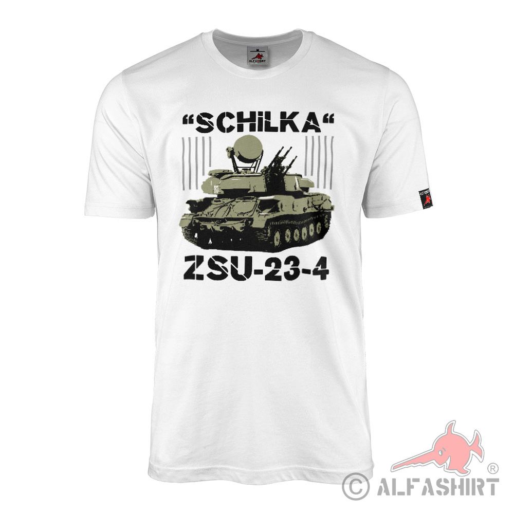 T-Shirt  Schilka ZSU-23-4 Selbstfahrlafette Flugabwehr Flakpanzer Russland#44303