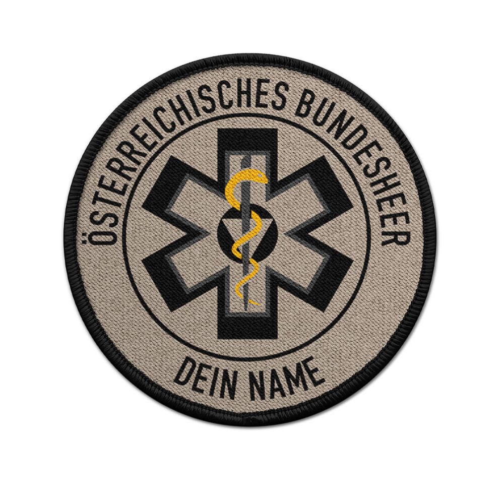 Patch 9cm Österreich Bundesheer Sanitätsdienst Äskulap Medizin #47757
