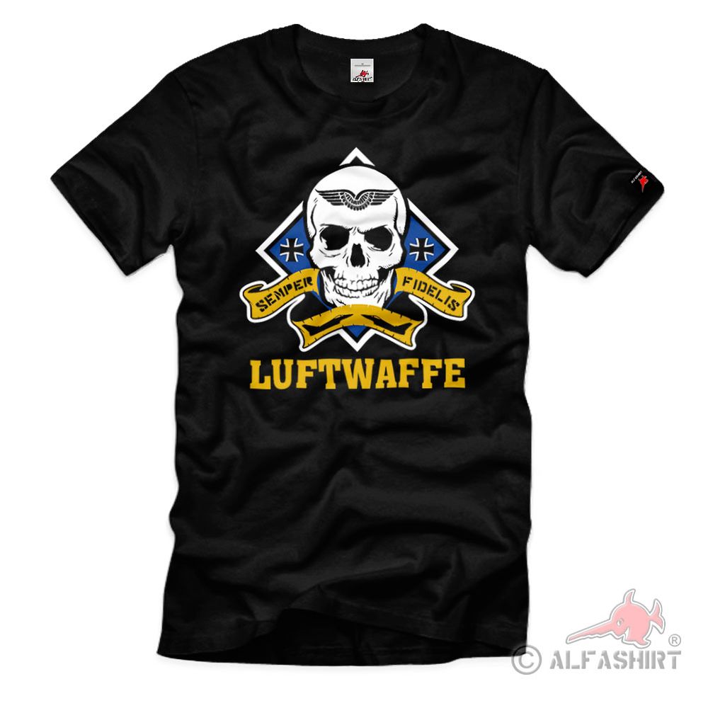 Luftwaffe SEMPER FIDELIS Bundeswehr Soldier Aviator Veteran Skull T-Shirt #39684