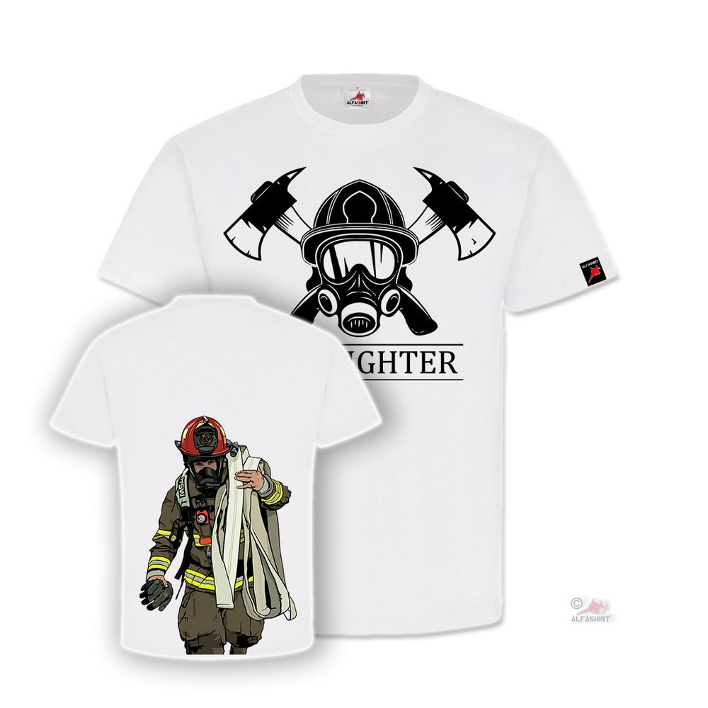 Firefighter Feuerwehr Brandweer Thin Red Line Freiwillige T-Shirt#32172