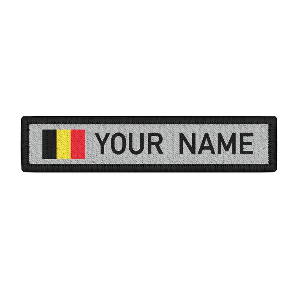 Namenspatch Belgien Belgium Flagge Patch naam Brussel Identität #25200