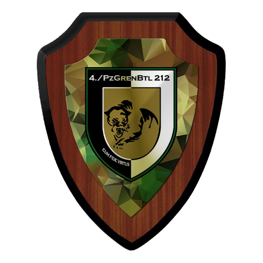 Heraldic shield 4 PzGrenBtl 212 Marder Puma Bundeswehr unit souvenir #42291