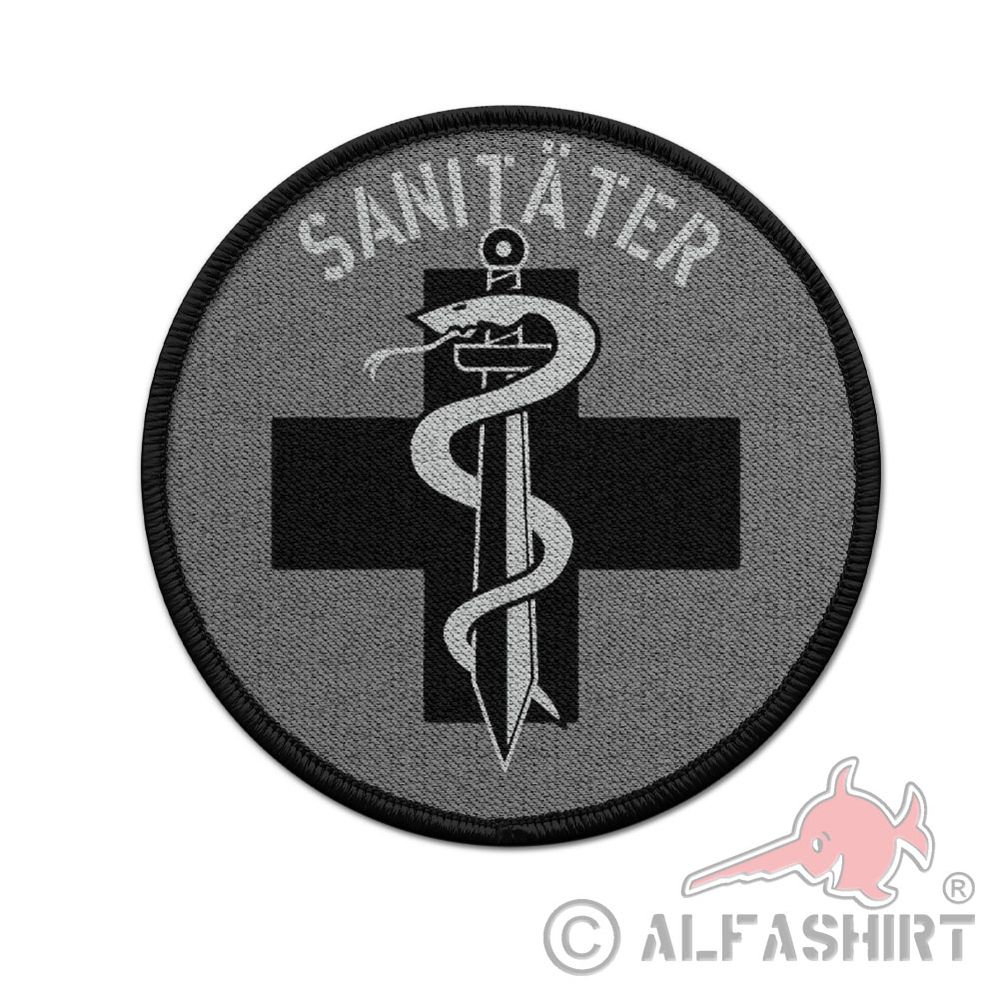 Patch Sanitäter Äskulapstab Sani Arzt Doktor Aufnäher Dienst Klerr #36485