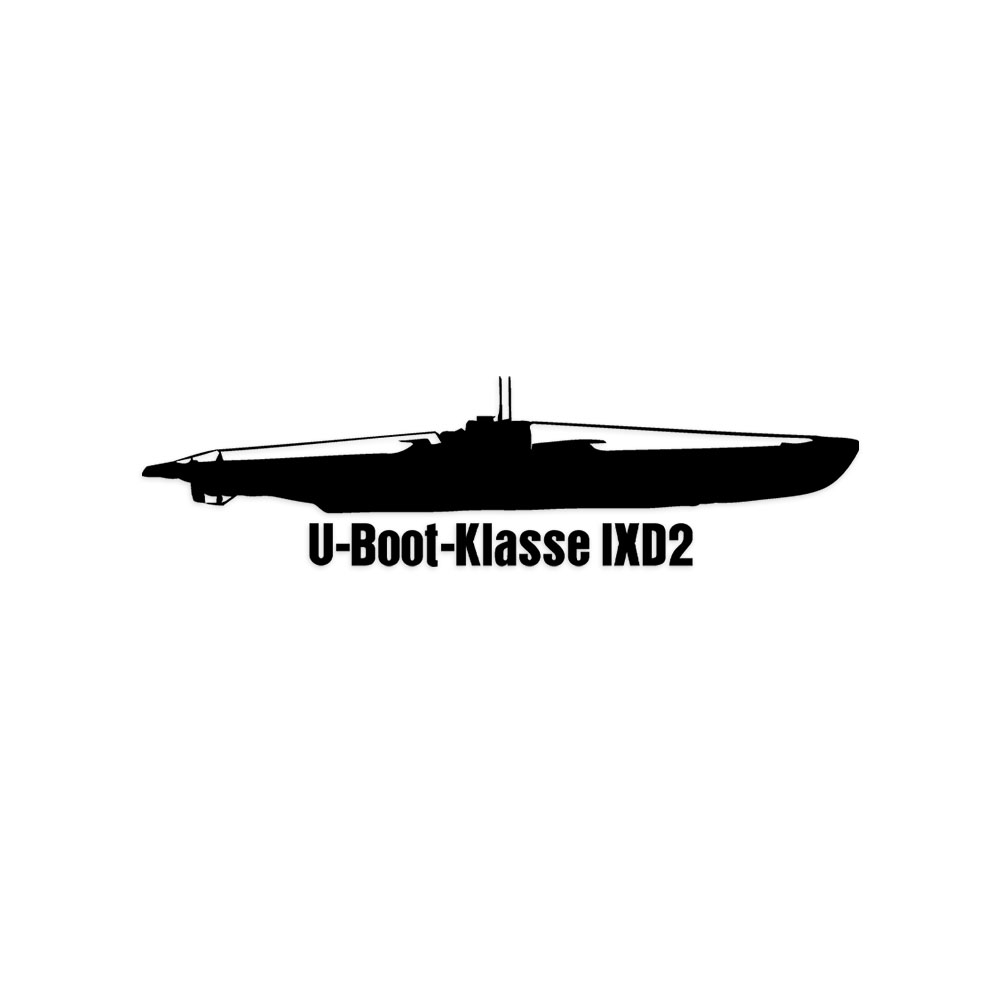 Wandtattoo U-Boot Klasse IXD2 Indischer Ozean Bremen Ein-Mann #A6217