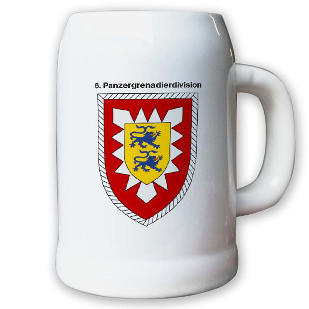 Krug / Bierkrug 0,5l -Bierkrug 6. panzergrenadierdivision PzGrenDiv #12965