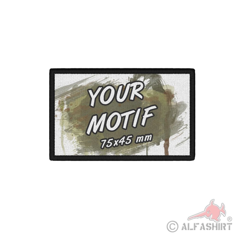 Patch rectangle 75x45mm blank badge for sublimation print#42901