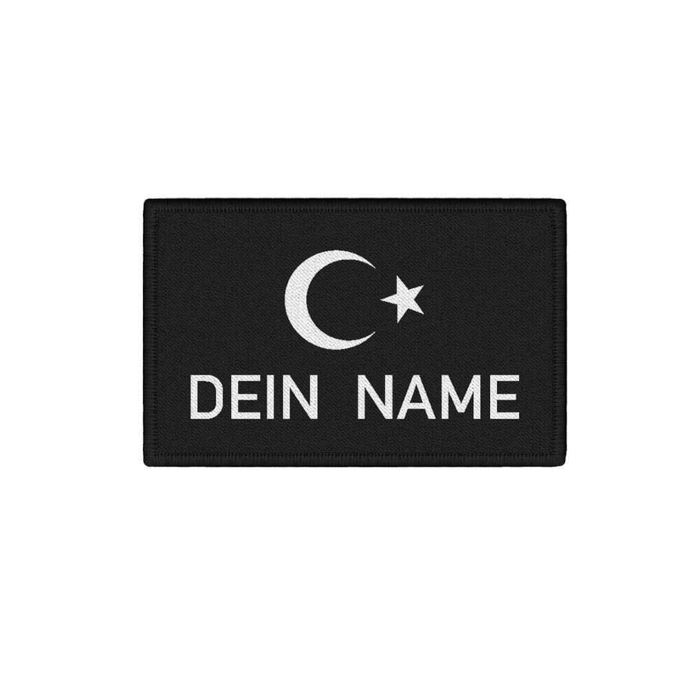 Turkey with name black ottoman crescent star patch patch7,5x4,5cm # 25527