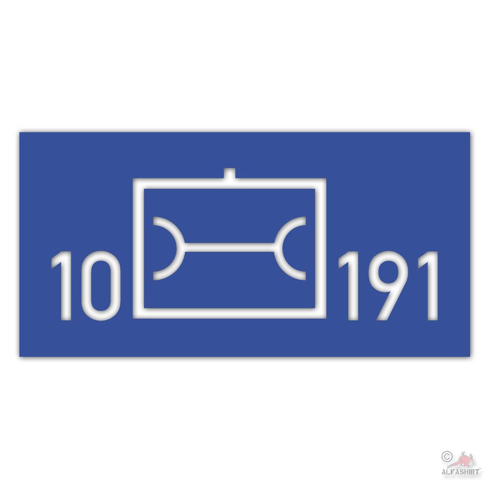 Lackierschablonen Aufkleber 10 Instandsetzung 191 InstBtl BW 36x14cm #A4641