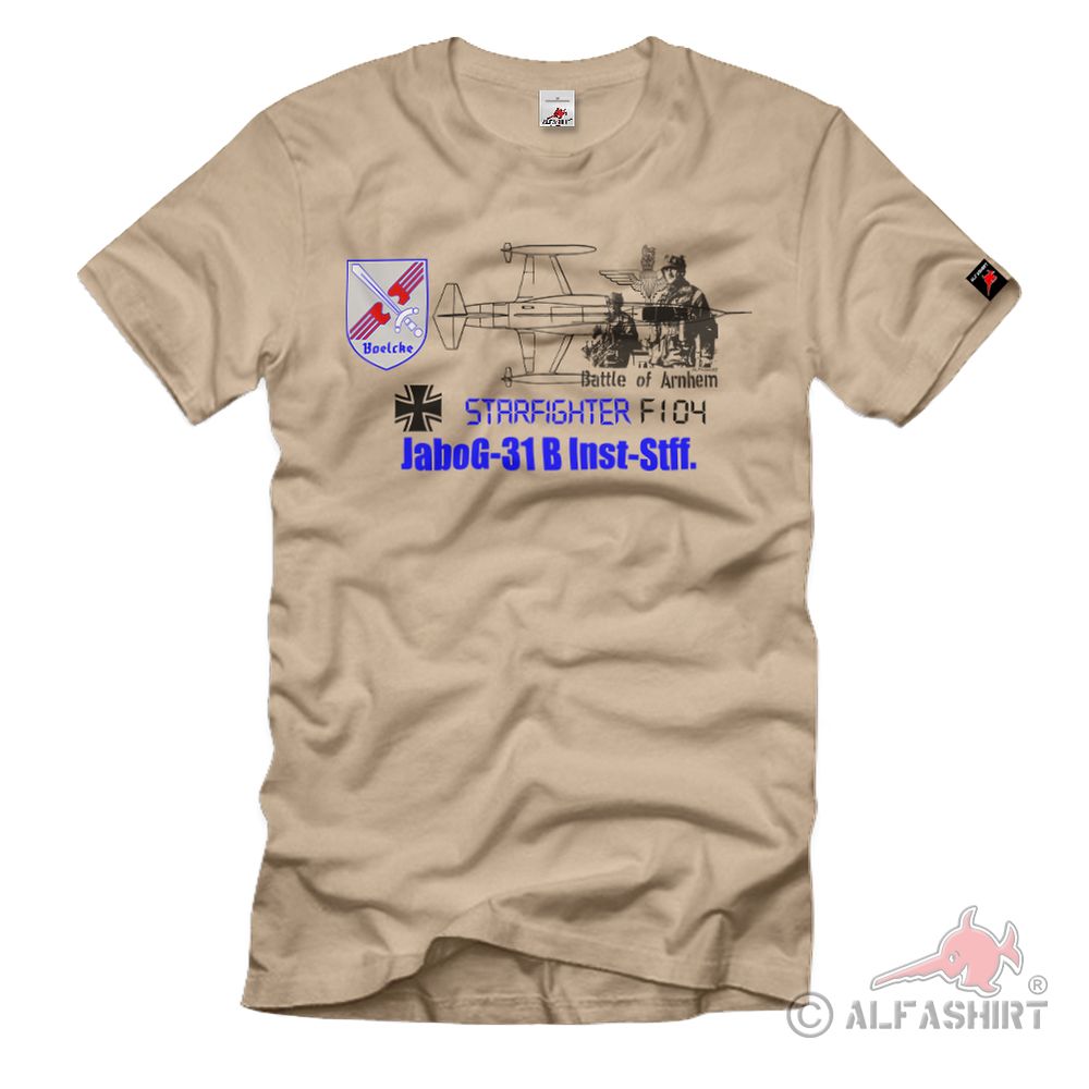 JaboG 31 B Inst Stff F104 Boelcke Jagdbombergeschwader Starfighter T-Shirt#39175
