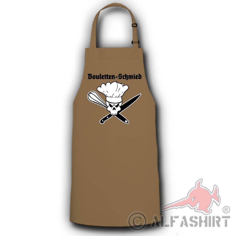 Bouletten Blacksmith Skull Chef Eating Grilling Chef BBQ Apron # 31165