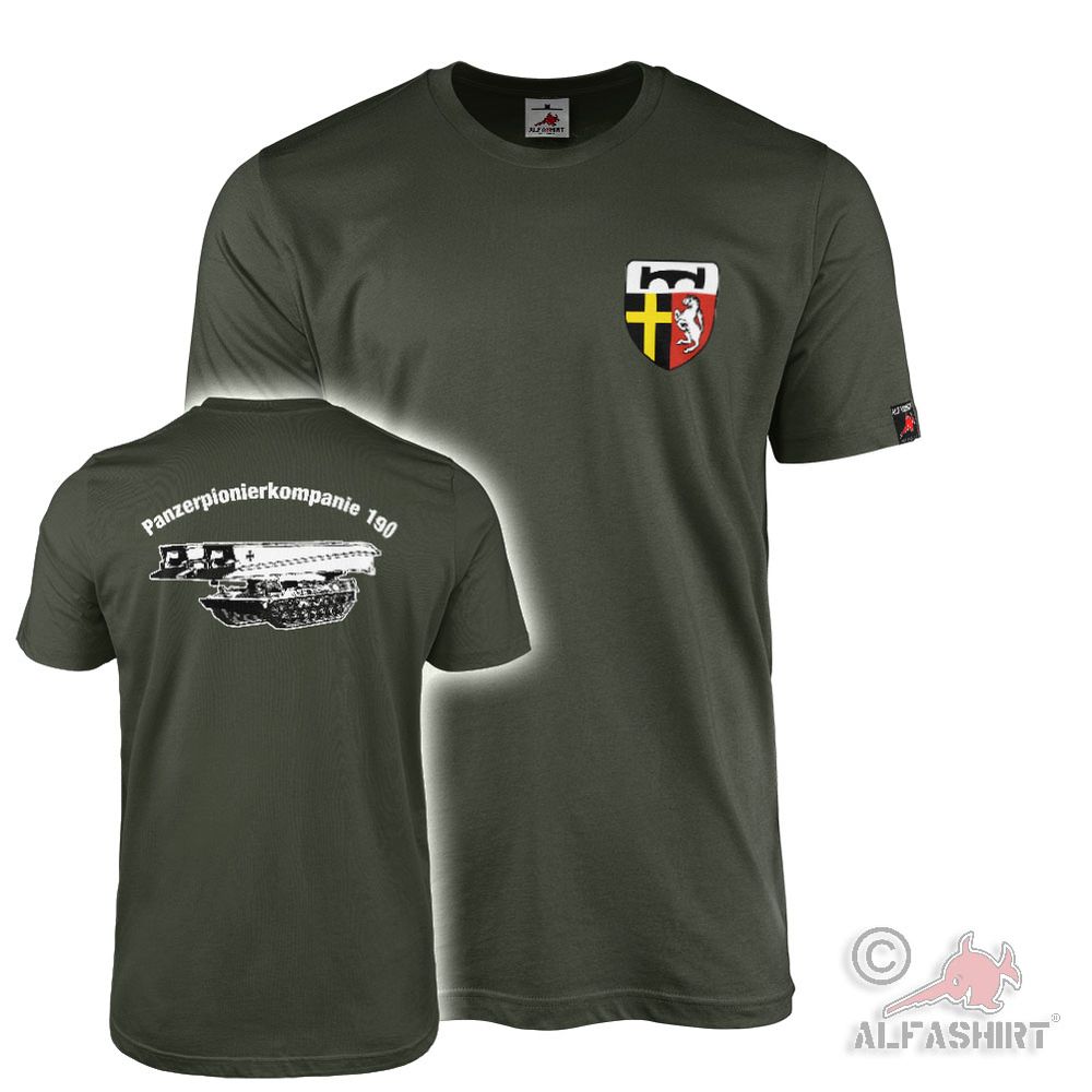 T-Shirt Panzerpionierkompanie PzPiKp 190 Ahlen Panzerschnellbrücke #46160