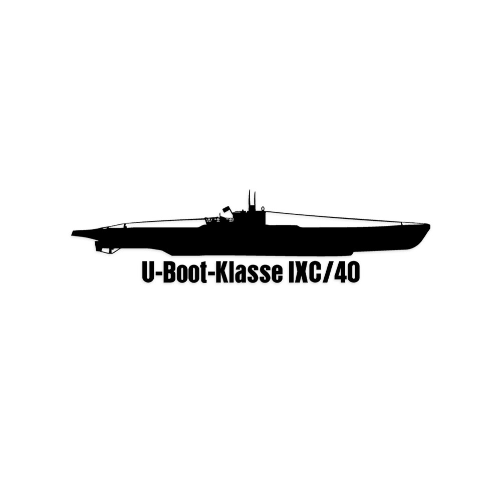 Wandtattoo U-Boot Klasse IXC40 Vergrößerung Verbesserung U530 #A6216