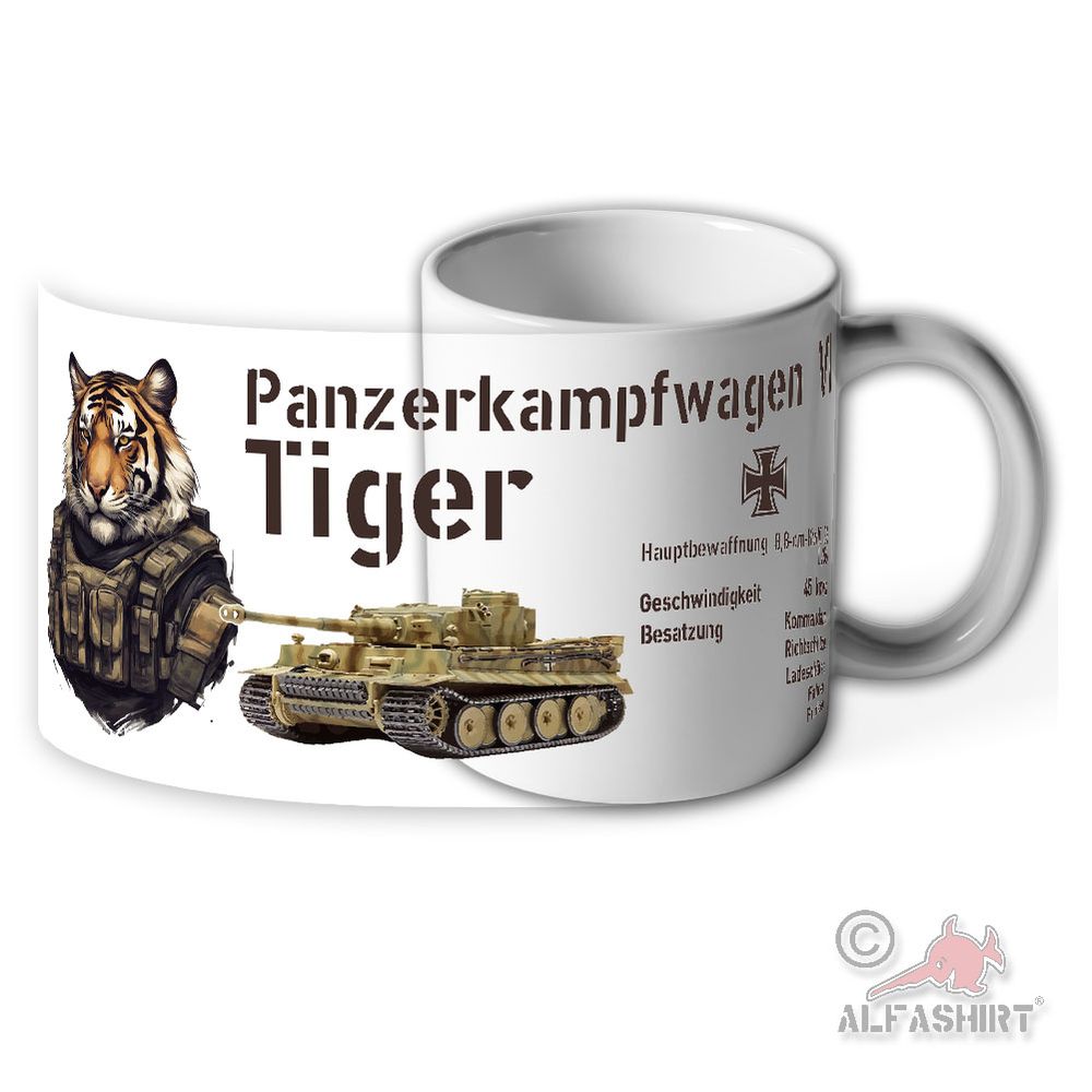 Cup Panzerkampfwagen VI Tiger Panzer WH SdKfz 181 2WK Army #45508