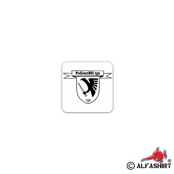 Aufkleber/Sticker PzGrenBtl 132 Panzergrenadierbataillon 132 Kaserne 7x7cm A2394