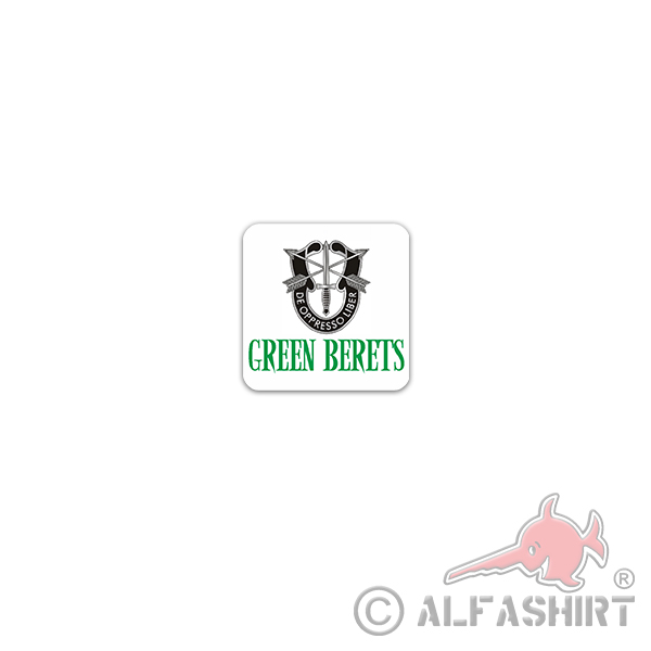 Sticker Green Berets Coat of Arms USASFC USASOC Airborne US Army 7x7cm A3508