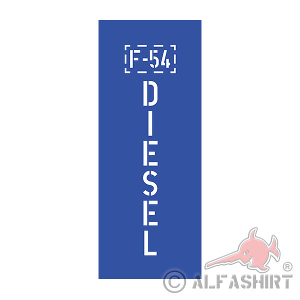 Lackierschablonenaufkleber F-54 DIESEL Sprit Kanister Jerr Can 14,5x3,5cm A3257