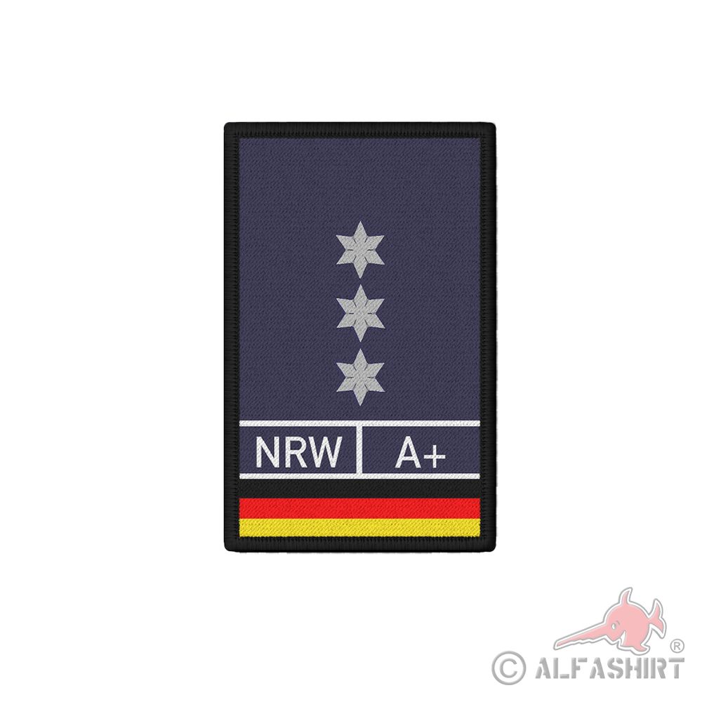Patch police chief commissioner service patch POK Stern Blood rank 7.5x4.5cm #40018