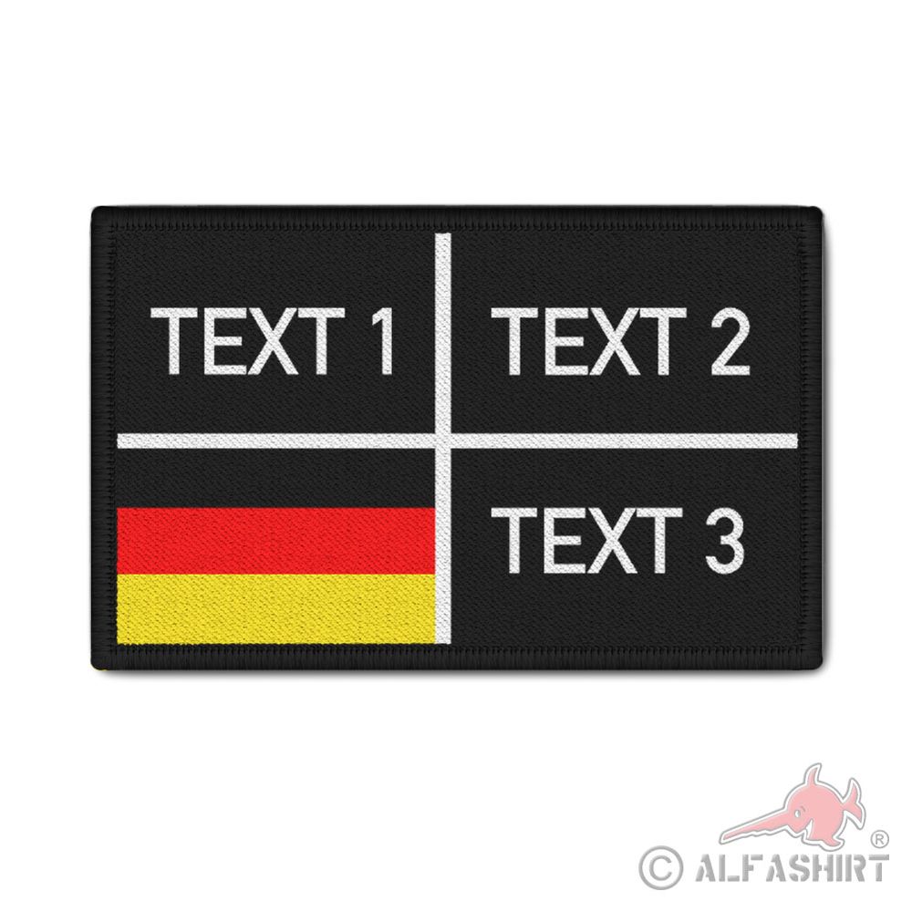 Rank Patch Deutschland Personalsiert Truppenführer Kennzeichnung Aufnäher #41281