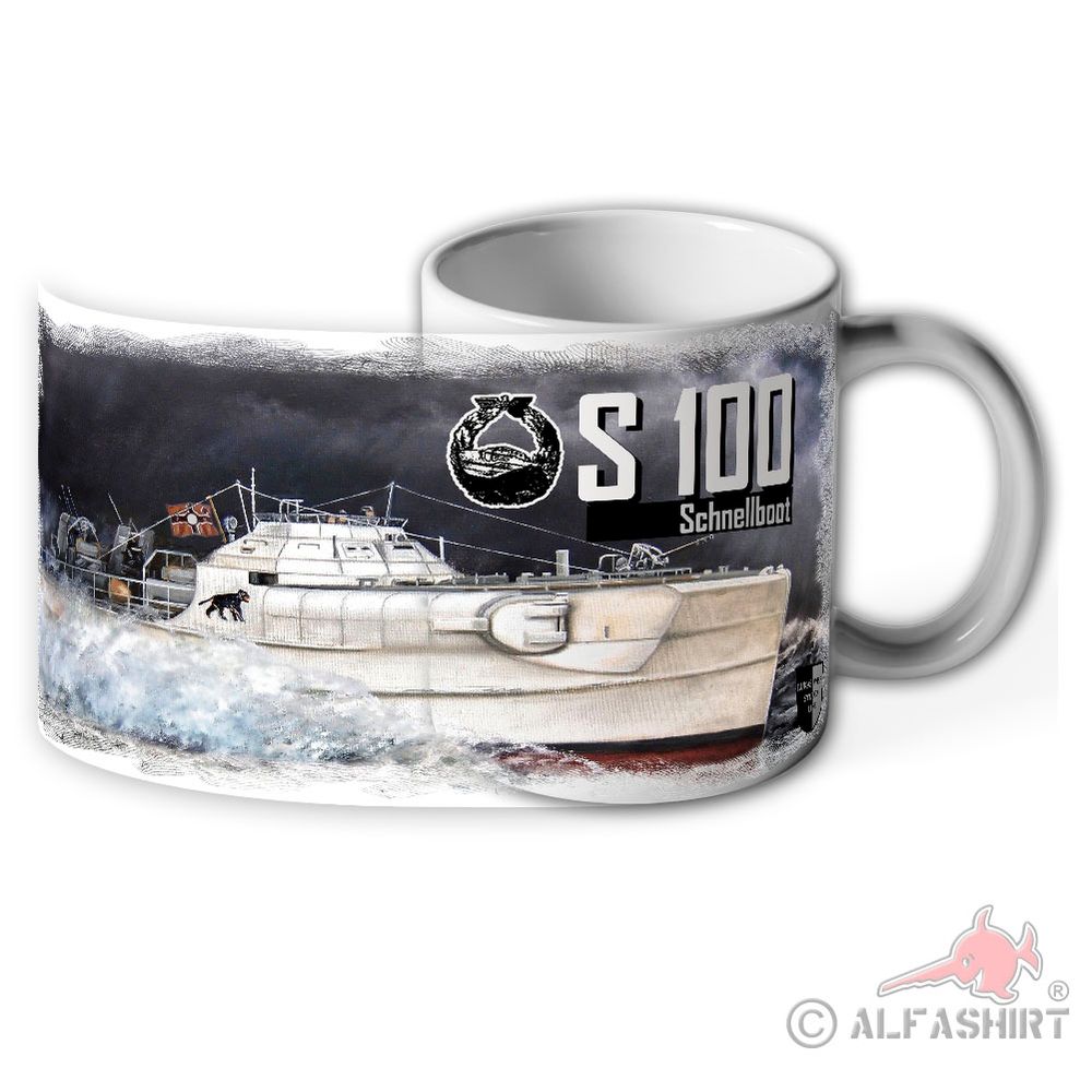 Cup Lukas Wirp S100 Speedboat WW2 Picture Painting S-Boat Mug #43499
