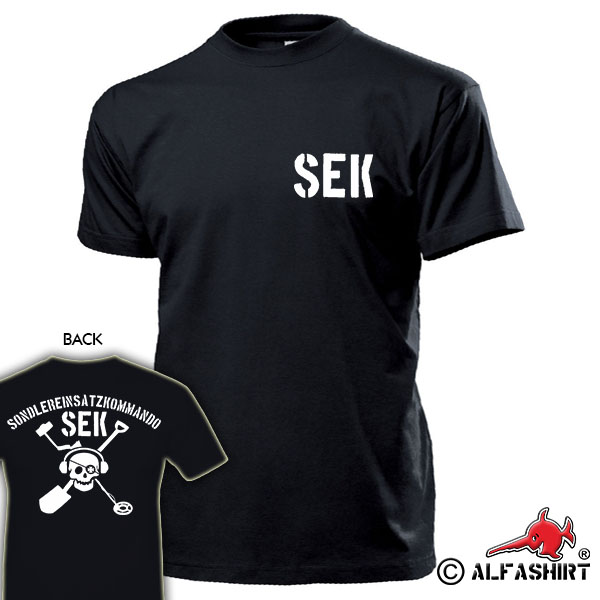 SEK Special Forces Command Member Bodenfund Metal Detector T Shirt # 15395