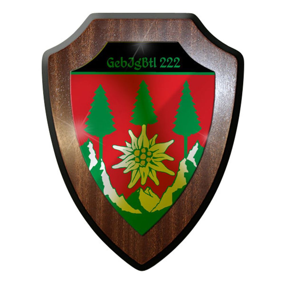 Wappenschild / Wandschild / Wappen - GebJgBtl Gebirgsjäger Bataillon 222 #8408