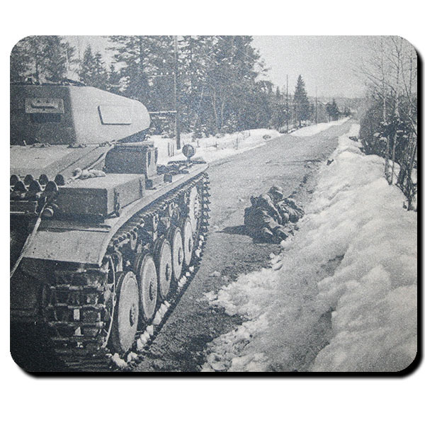 Panzerkampfwagen II Panzer 2 Sd.Kfz. 121 Norwegen Winter - Mauspad PC #10839