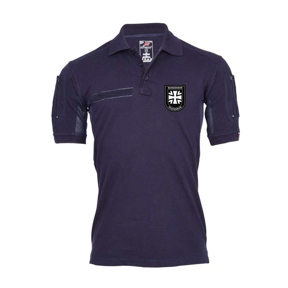 Tactical Polo Shirt Bundeswehr Feuerwehr Wappen BW Kreuz Brandbekämpfung Feuer #46731