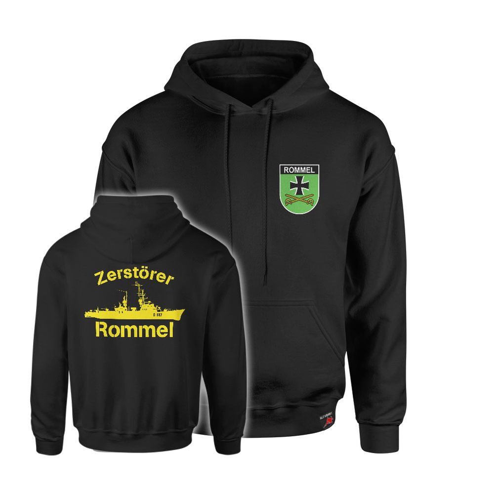 Hoodie Zerstörer Rommel D 187 Wappen Lenkwaffenzerstörer Bundesmarine #47999