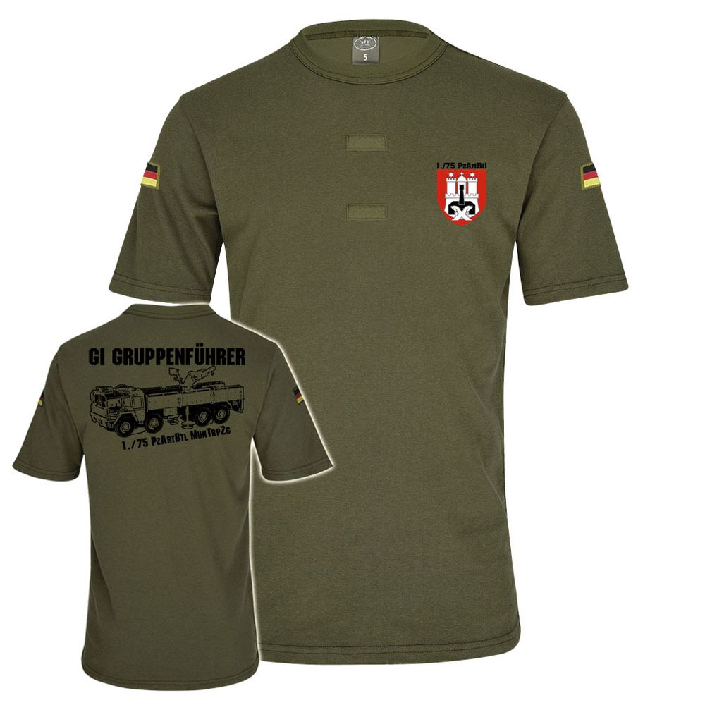 BW Tropen GI group leader 1 PzArtBtl 75 Velcro truck 10 t mil gl T-Shirt # 34754