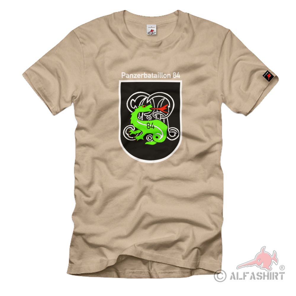 Panzerbataillon Lüneburg Panzer Btl 84 Bundeswehr Dragon Coat of Arms - T Shirt # 1340