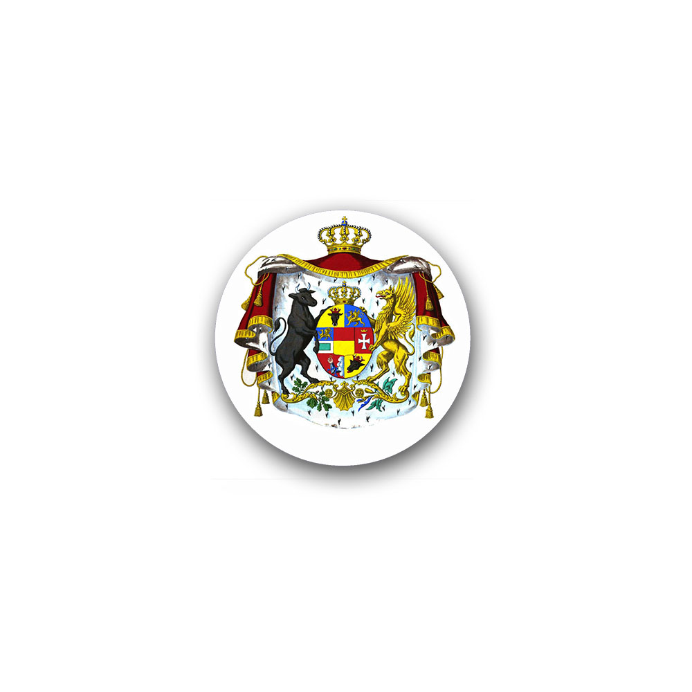 Sticker Coat of arms Grand Duchy of Mecklenburg Sterlitz County 20x20cm # A4781