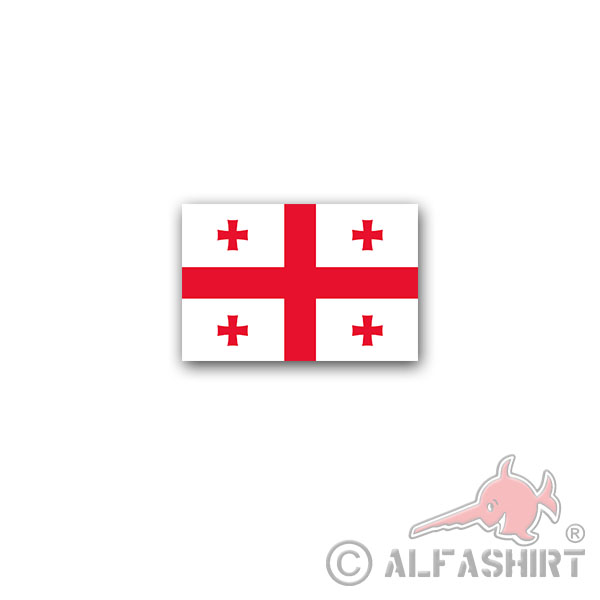 Aufkleber/Sticker Georgien Flagge Sakartwelo Gruisen Gusija Staat 11x7cm A2942