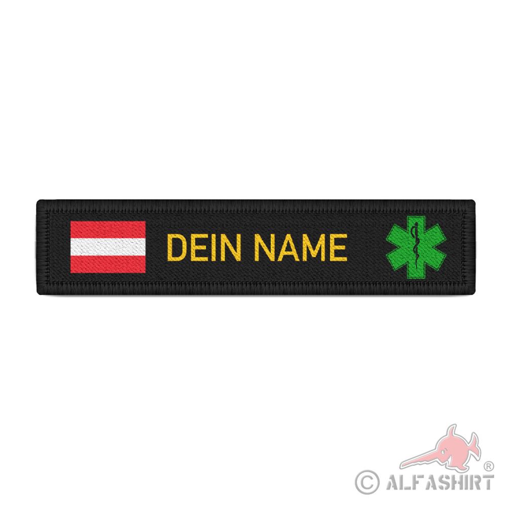Namenspatch personalisiert Gelb Österreich Flagge Stern #41711