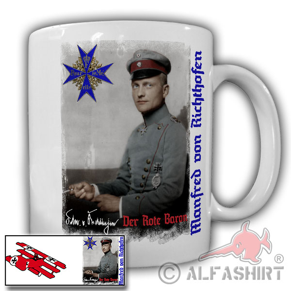 Manfred von Richthofen Typ2 Roter Baron Flugzeug DR1 - Tasse Kaffee #18587
