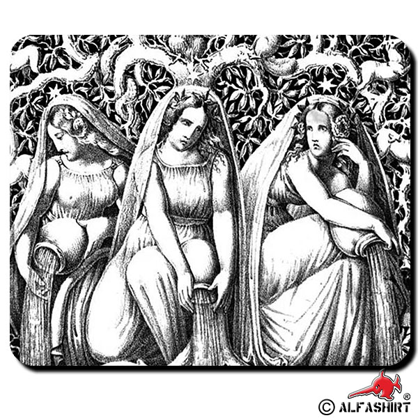Yggdrasil Nornen Baum Urdbrunnen Adler Eichhörnchen Amalie Mauspad #16154