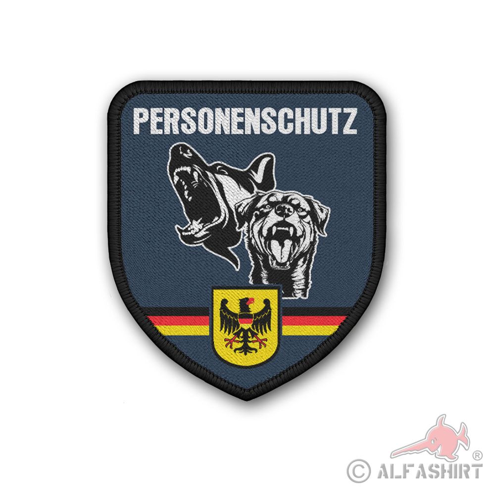 Patch 7,5x6,5cm Personenschutz Rottweiler Schäferhund Adler GER DE #43995
