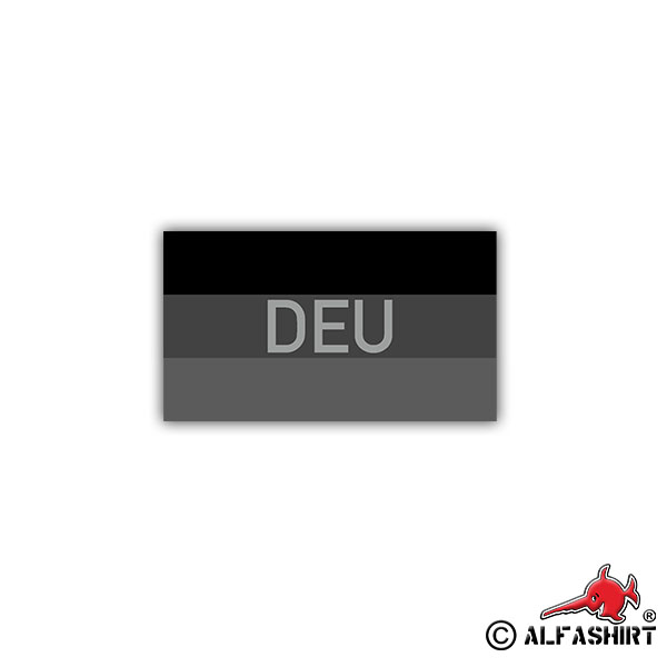 Aufkleber/Sticker Deutschland Flagge schwarz Fahne Flag DEU ISAF 7x4cm A1704