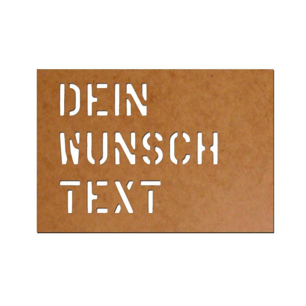 Ölkarton Wunschtext Lackierschablone Schablone Lack lackieren Spray #31799