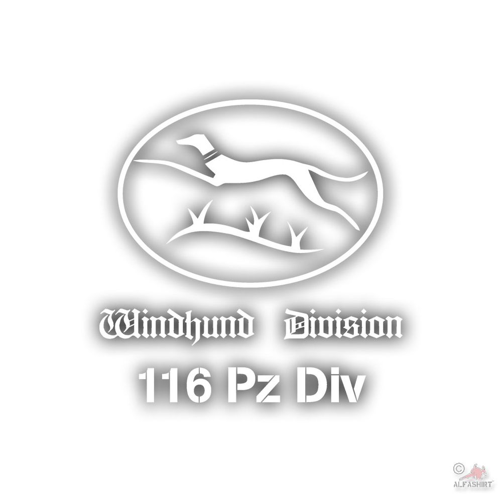 Sticker 116 Greyhound Division Panzer Hürtgenwald Aachen 45x45cm # A4680