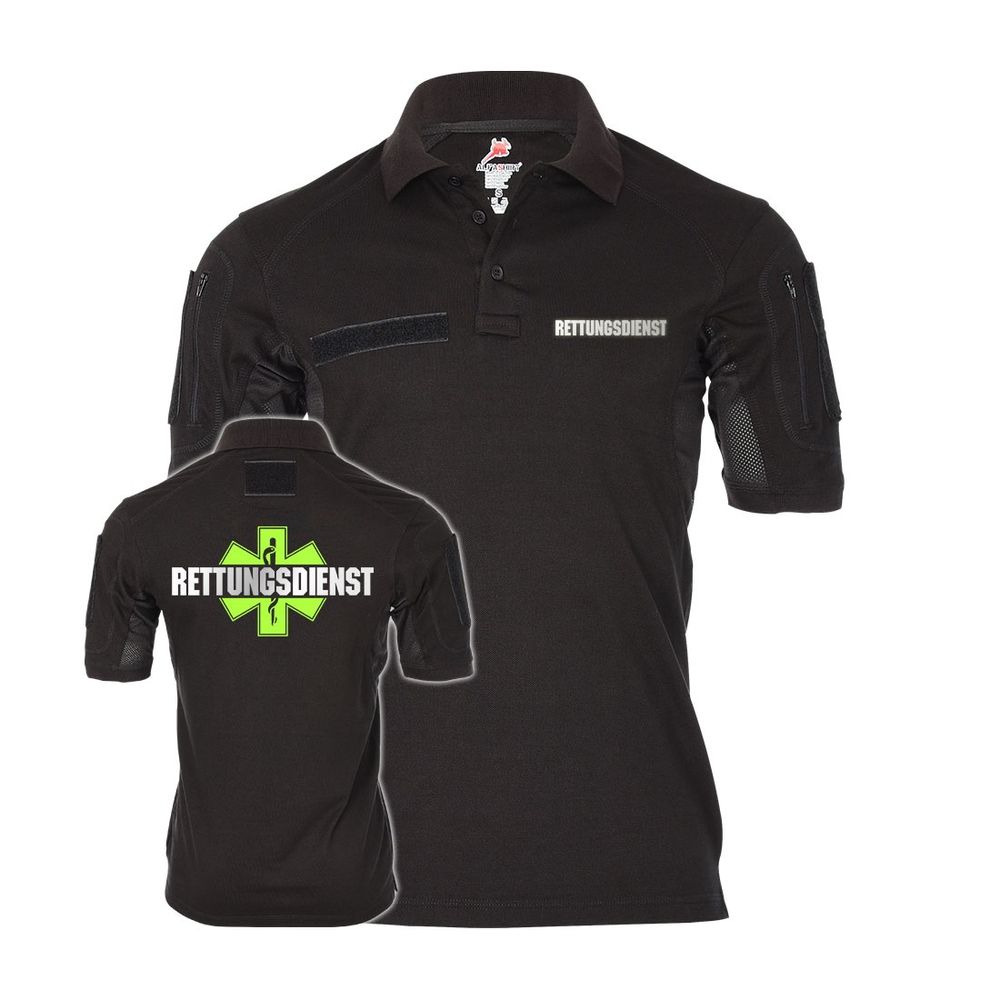 Tactical Polo Rettungsdienst Typ 2 Neon reflektierend Notfall Sanitäter #31914