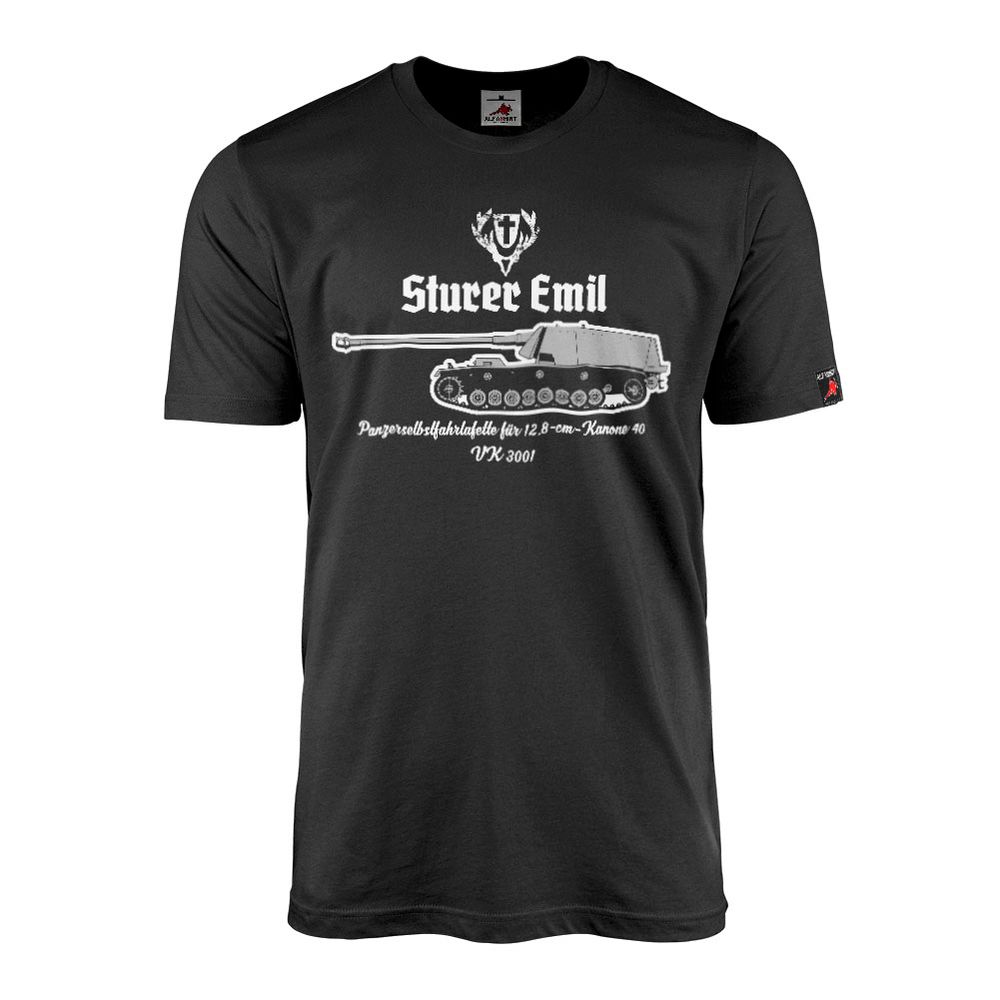 Sturer Emil Panzer Jagdpanzer Panzerselbstfahrlafette 12.8cm T-Shirt#46489