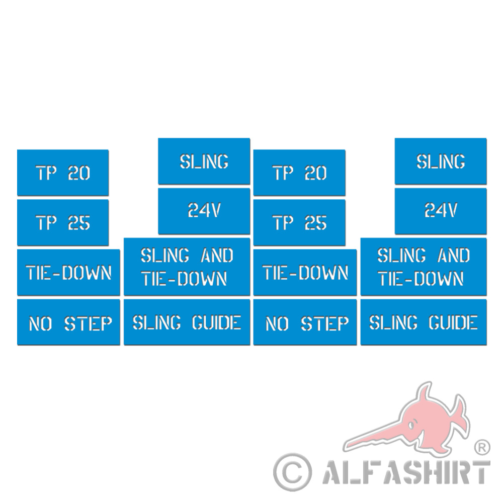 Lackierschablone HMMWV H1 Stencil Reifen US Army Schrifthöhe 2,6cm#A5979