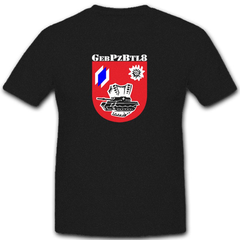 Panzerbataillon Gebirgs Gebpzbtl 8 Bundeswehr Wappen - T Shirt #3819
