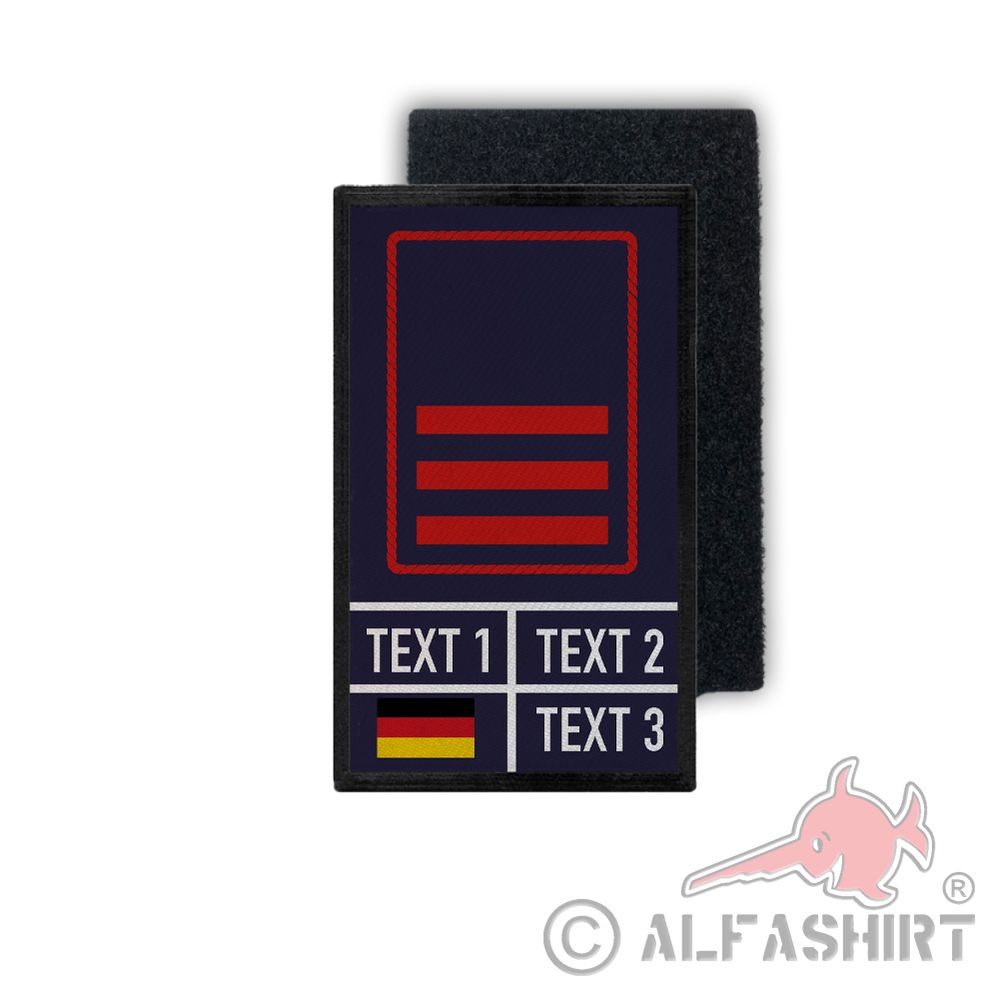 Rank Patch Dienstgrad Feuerwehr Hauptfeuerwehrmann Feuerwehrmann 9,8x6cm #36158